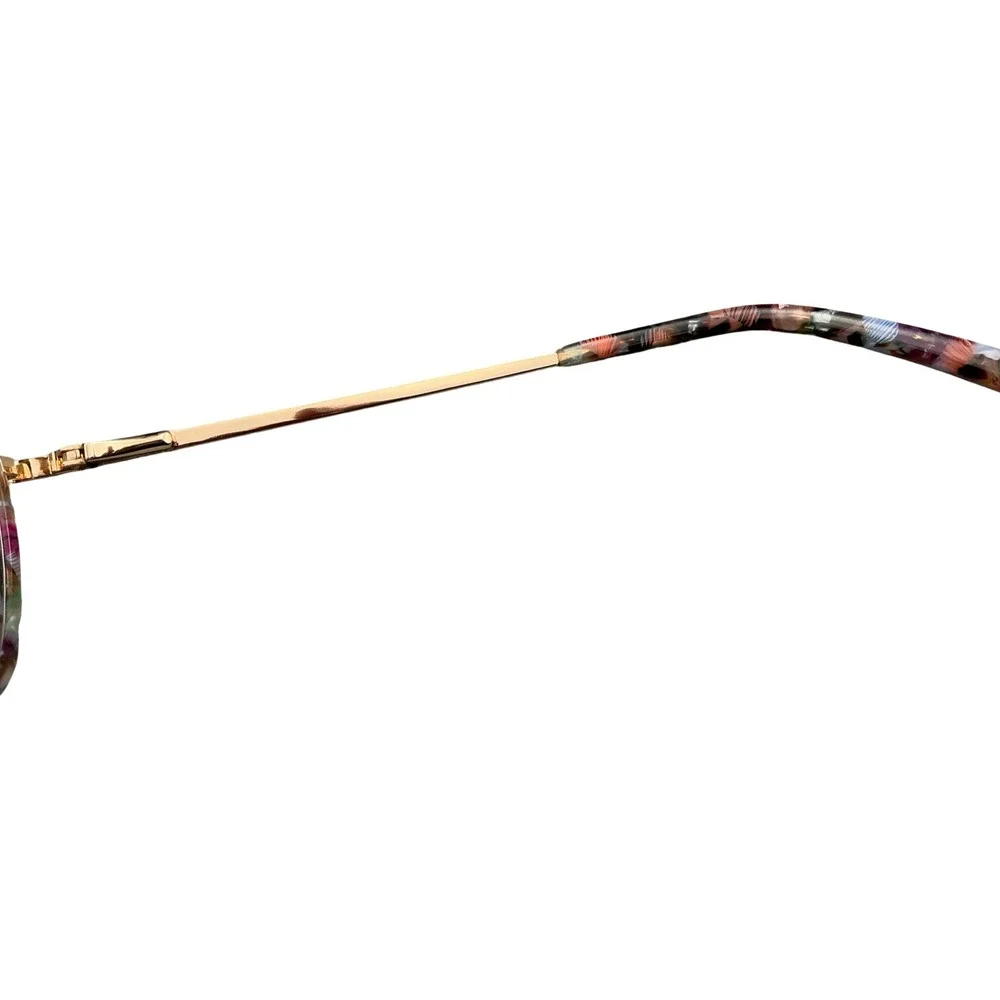 Pink Multi Tortoise Aviator Eyeglasses TW1081 55-19-145 Gold Frame Clear Lens